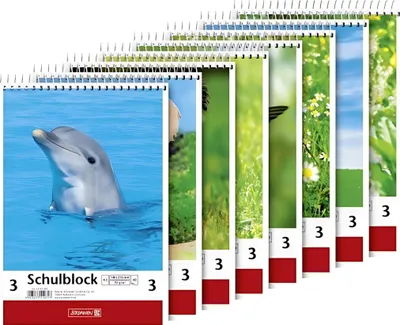 Produktbild von BRUNNEN Schulblock A5 Lineatur 3 Spirale 1041903