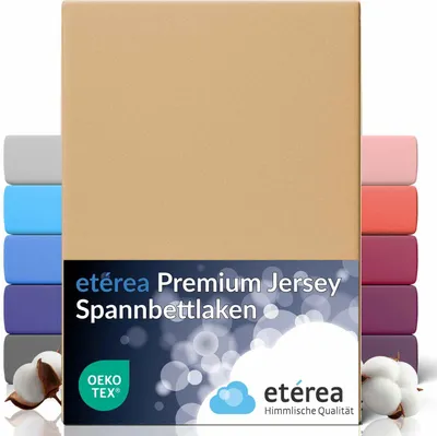 Produktbild von etérea Jersey Spannbettlaken Baumwolle 140x200 - 160x200 cm