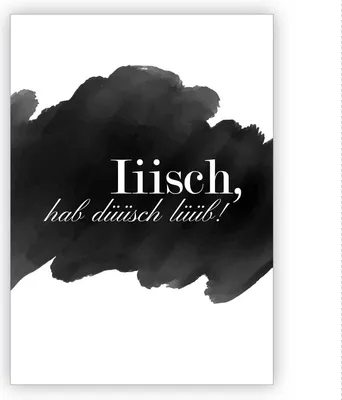 Produktbild von Badensische Liebeskarte: Iisch, hab düüsch lüüb!
