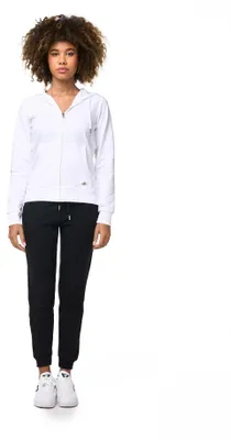 Immagine prodotto di Tuta donna Zip con cappuccio in felpa non garzata e pantaloni con costina