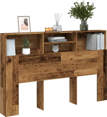 Produktbild von Möbel Kopfteil mit Stauraum Altholz-Optik 160x19x103,5 cm - Kopfteile &44831