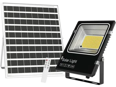 Image de LUXULA Projecteur solaire à LED, batterie, 6W PV, télécommande, 6W, 700lm, 6500K