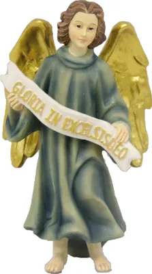 Produktbild von FADEDA Verkündigungsengel  / Höhe:11 cm / handbemalt / detailgetreue Krippen Figuren - Weihnachten Tisch Dekoration Krippe Zubehör