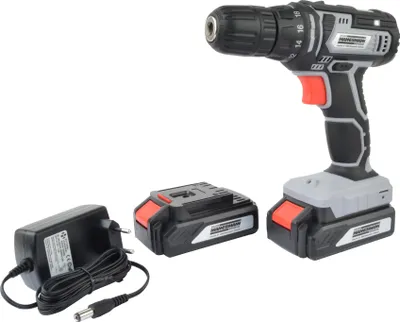 Immagine prodotto di Trapano avvitatore a batteria, 20 V, Li Ion, con 2 batterie ricaricabili da 1,5 Ah