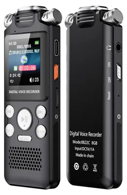 Produktbild von Digitales Diktiergerät 1536kbps, Sprachaktivierung & Rauschunterdrückung, 1,44 Zoll Display, tragbar, für Vorlesung, Meeting, Interview, Aufnahmegerät