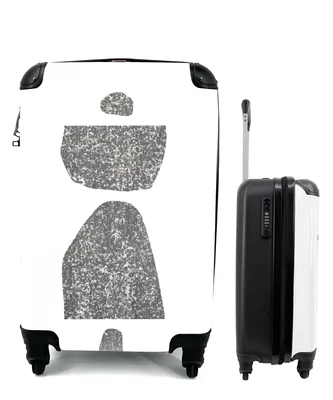 Produktbild von MuchoWow® Koffer Handgepäck Trolley Rollkoffer Kleine Reisekoffer mit 4 Rollen - Minimalismus - Abstrakt - Design - Cabin Size < 55x40x23 cm & 55x40x20 cm - Fotokoffer - Kabinenkoffer - Boardgepäck - Reise-Box - Reisekoffer - Reisegepäck - Koffer mit Bild - Trolley für Kinder