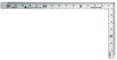 Produktbild von Shinwa 12506 Zimmermannswinkel 150x75mm - by FAMEX - Winkelmesser Messwinkel Schreinerwinkel (12103)
