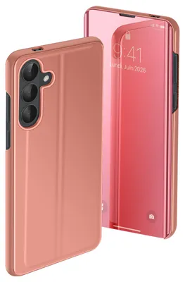 Immagine prodotto di Avizar, custodia a specchio Smart View con supporto ribaltabile per Samsung Galaxy S26, rosa
