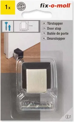 Produktbild von Türstopper Metall gebürstet 30 x 31 mm fix-o-moll