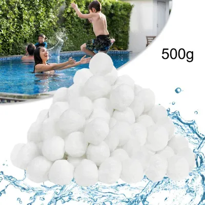 Immagine prodotto di Sfere per filtri per piscine, 500 g di sabbia di ricambio, Per filtri di piscine, Ecologiche e riutilizzabili, Facile installazione