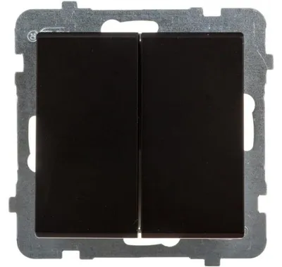 Immagine prodotto di Interruttore per scale, doppio nero metallizzato Ospel Sonata £P-10R/m/33