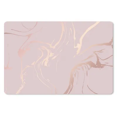 Produktbild von MuchoWow® Schreibtischunterlage Marmor - Roségold - Linie 60x40 cm - XXL Mauspad - Großes Mauspad