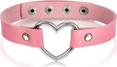 Produktbild von Schmuck Damen Choker Halsband Halskette, Leder Legierung 33-40cm Erstellbare Punk Lolita Herz Collier Kette