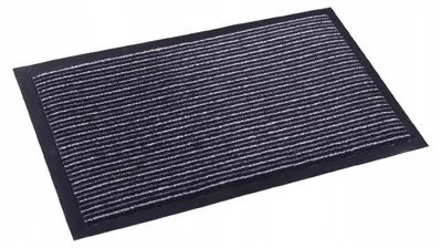 Produktbild von Nachbildung Fußmatte rutschfest schwarz gestreift 90x150 cm