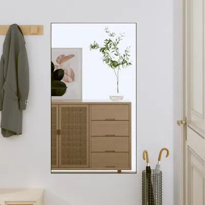 Produktbild von The Living Store Wandspiegel 50x80 cm Glas Rechteckig