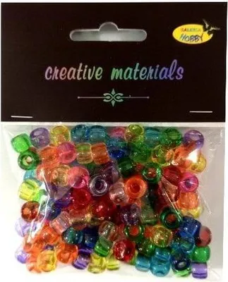 Image de Perles transparentes colorées, environ 150 pièces