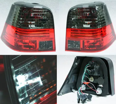 Für VW Golf 4 IV 1997-2005 Heckleuchten Rückleuchten Links + Rechts Schwarz Rot in der Farbe Schwarz von Goingfast