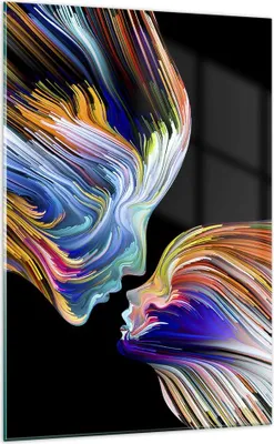 Produktbild von Bilder auf glas - Einteilig - Abstraktion modern - 70x100cm - Glasbilder - Wandbilder - Bilder - zum Aufhängen bereit - Wanddekoration aus Glas - Glas Bilder - Wandbild auf Glas - GPA70x100-3709