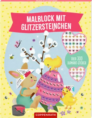 Obrázok produktu pre Malblock mit Glitzersteinchen Frohe Ostern