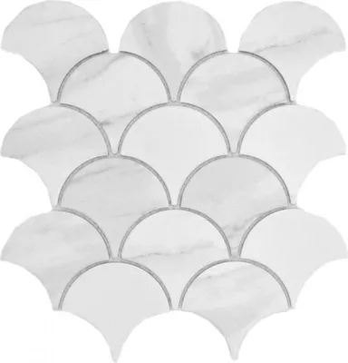 Produktbild von Mosani MOS13-FS0102, Mosaik, Keramik, Grau, Weiß, Drinnen, Rechteck, 259 mm