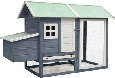 Obrázek produktu pro Klec pro kuřata šedá 170 x 81 x 110 cm masivní borovice a jedle