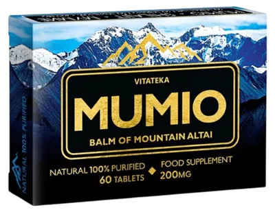 Obrázok produktu pre Mumio Shilajit 200 mg - 60 tabliet - Vitateka