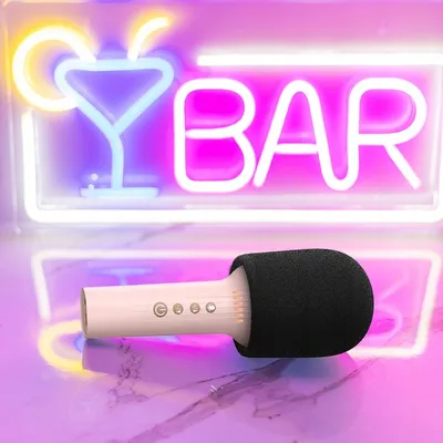 Produktbild von Forever Mikrofon mit Bluetooth-Lautsprecher BMS-500 BL v 5.0 LED Sprachmodulation Karaoke Songwechsel  voice modulation karaoke song change