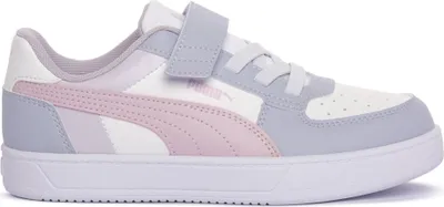A side view of a single Puma Caven 2.0 Block AC sneaker for girls.