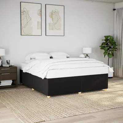Obrázok produktu pre Posteľ bez matraca čierny 180x200 cm látka