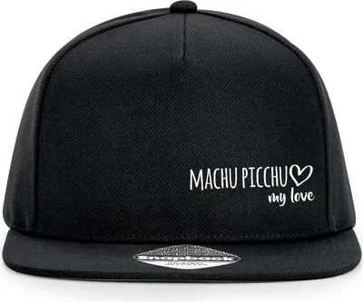 Produktbild von Huuraa Cappy Mütze Machu Picchu my love Black Polyester Snapback Kappe Geschenkidee