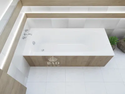 Zdjęcie produktu dla Wanna Akrylowa Zestaw 4w1 Prostokątna 160x75 Biała + Styropianowy Nośnik Stabilizujący, Nowoczesny Syfon i Nogi (stelaż) w komplecie | BADLAND MEDIUM