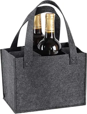 Produktbild von Famanu Flaschenhalter für 6 Flaschen - Wiederverwendbar, Schwarz