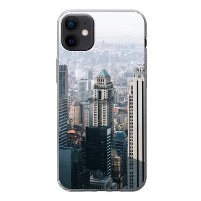 Produktbild von MuchoWow® Handyhülle Schutzhülle Hülle für iPhone 12 mini New York - Skyline - Nebel Silikon Softcase Handy Hülle - Bild