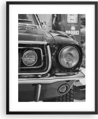 Produktbild von Gerahmtes Poster - Schwarzer Rahmen - Ford Mustang Mach - 40x50 cm - Wand Bild - Wanddeko - Wandbilder - Kunstposter - Wandposter - Bilderrahmen - Bilder - Kunstdruck - P2BPA40x50-4619