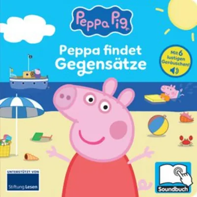 Immagine prodotto di Peppa Pig - Peppa findet Gegensätze - Pappbilderbuch mit 6 integrierten Sounds - Soundbuch für Kinder ab 18 Monaten - Peppa Wutz