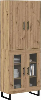 Obrázok produktu pre vidaXL Vysoká skriňa, 2 ks, dub Artisan, 69,5 x 34 x 180 cm