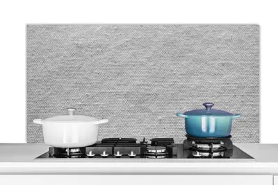 Obrázok produktu pre MuchoWow® Splashback Kuchyňa - Kuchynský backsplash - Ochrana steny pre sporák a drez Vlna - svetlá - sivá 120x60cm Alu-Dibond (alternatíva k