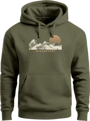 Produktbild von Hoodie Herren Print Outdoor Berge Motiv Kapuzen-Pullover Männer Fashion Streetstyle Neverless®