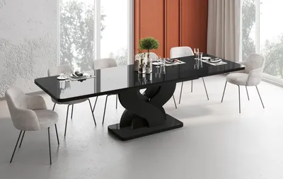Produktbild von Design Esstisch Bellora ausziehbar 160 bis 256 cm Esszimmer Tisch abgerundete Ecken