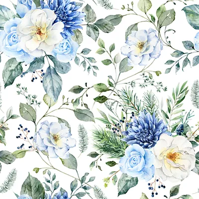 Produktbild von 20 Servietten Winter Florals - Winterblumen und Blätter 33x33cm