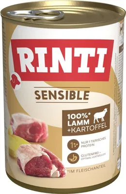 Produktbild von Rinti - Sensible 6x400g  |  Lamm & Kartoffel