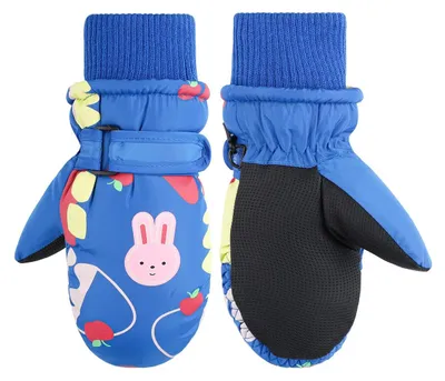Productafbeelding van Winterwanten - Kinderen - Waterdicht - Antislip - Pluche gevoerd - 2 tot 5 jaar - Groen, blauw of roze