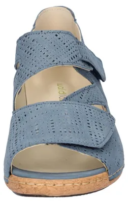 Produktbild von Waldläufer Heliett Sandale 342025-177-263, Karin (Nubukleder geprägt), Denim (Blau), Weite H, Wechselfußbett 39