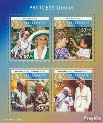 Produktbild von Briefmarken Salomoninseln 2015 Mi 3451-3454 Kleinbogen (kompl. Ausg.) postfrisch Prinzessin Diana