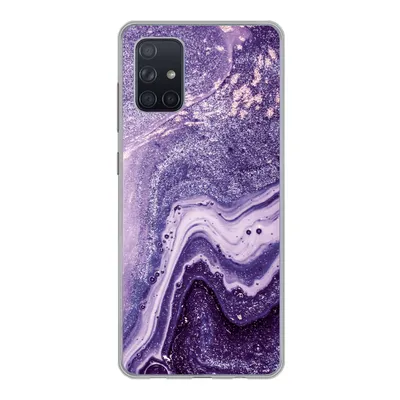 Produktbild von MuchoWow® Handyhülle Schutzhülle Hülle für Samsung Galaxy A51 Naturstein - Glitzer - Luxus Silikon Softcase Handy Hülle - Schutzabdeckung