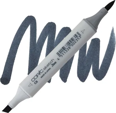 Image de COPIC Sketch double-face Pinceau & Ciseau, C8 Gris froid 8