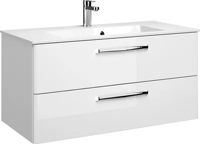 Produktbild von PELIPAL TRENTINO 1070/1100 Waschtischunterschrank / Weiß Hgl. / 105 x 51 x 49 cm 10.091513 - LIEFERUNG OHNE WASCHBECKEN & ARMATUR