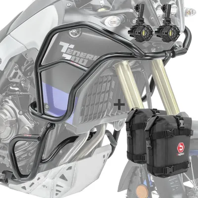Image de Kit carrossage + phare XL pour Yamaha Tenere 700 19-24 + K3 noir