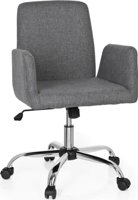 Produktbild von hjh OFFICE Home Office Bürostuhl FLOW Schreibtischstuhl mit Armlehnen Stoff Drehstuhl