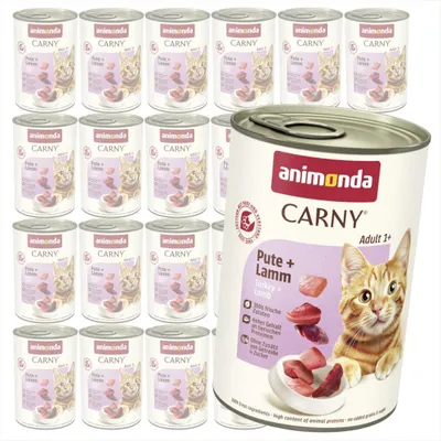 Zdjęcie produktu dla Animonda Carny Adult 24x400g Mokra Karma Dla Kota z Indykiem i Jagnięciną